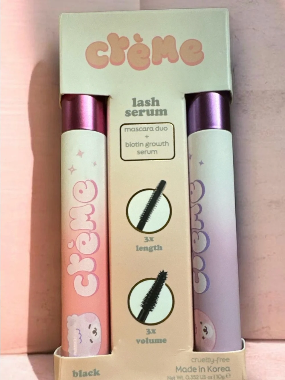 Crème Lash Serum Mascara Duo — Pink & Lavender